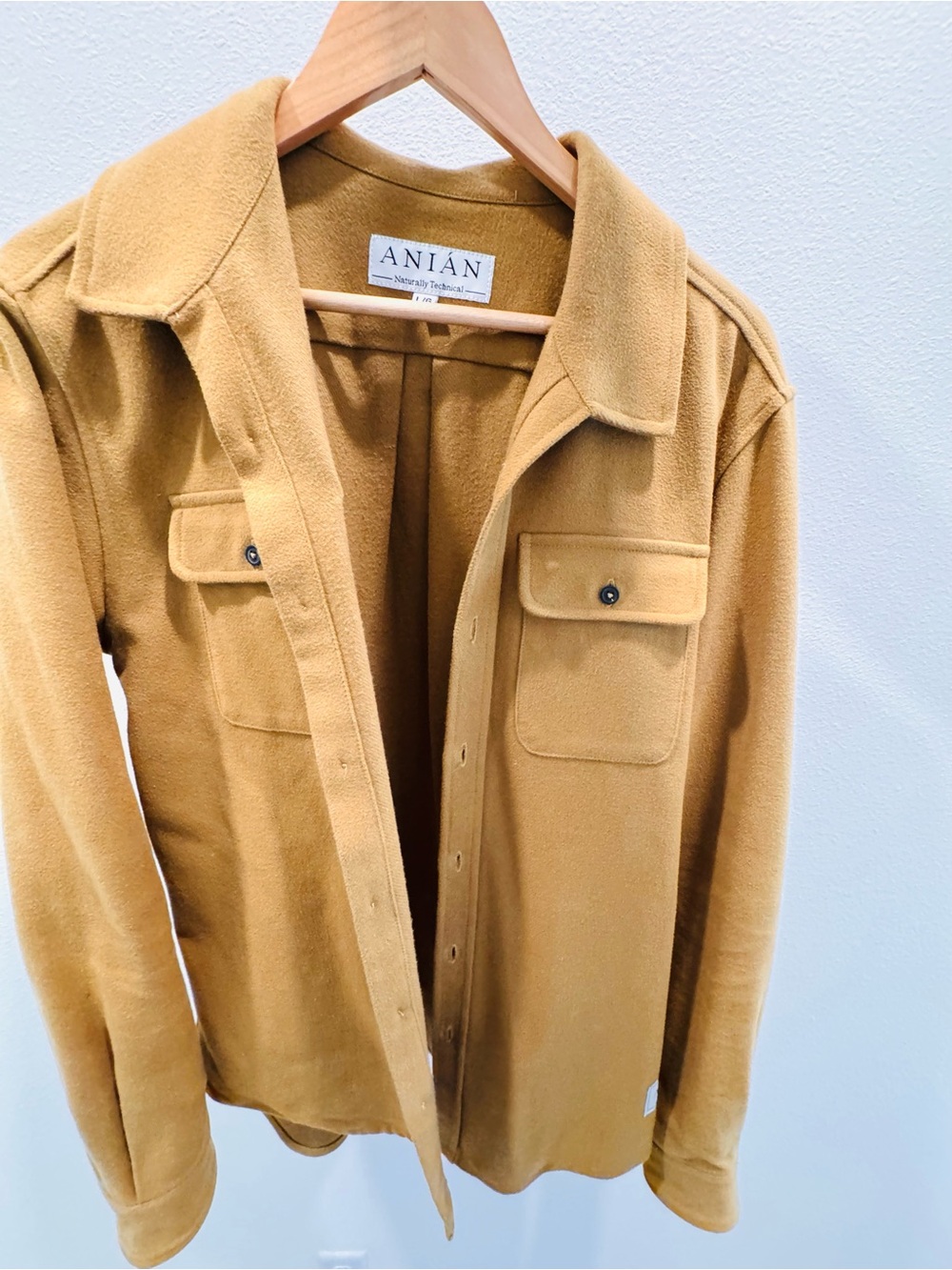Anían Men's Field Jacket in Mustard - Cotton Blend Military Style